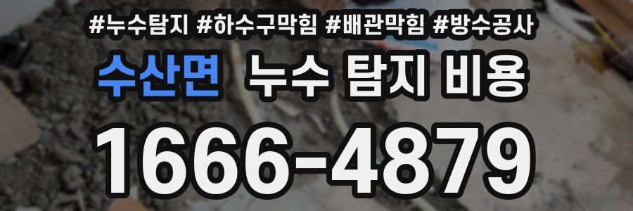 수산면 누수 탐지 비용