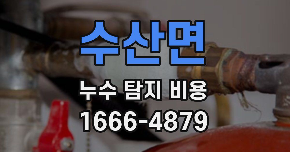 수산면 누수 탐지 비용