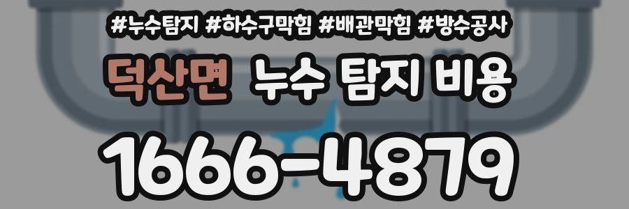 덕산면 누수 탐지 비용
