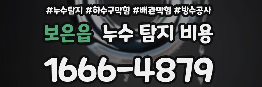 보은읍 누수 탐지 비용