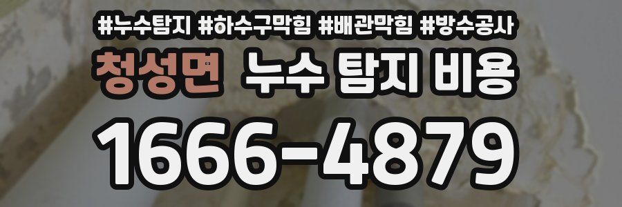 청성면 누수 탐지 비용