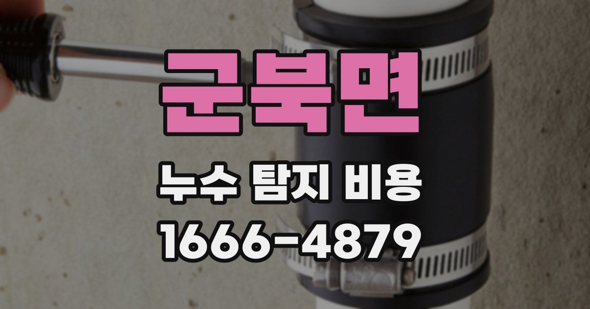 군북면 누수 탐지 비용