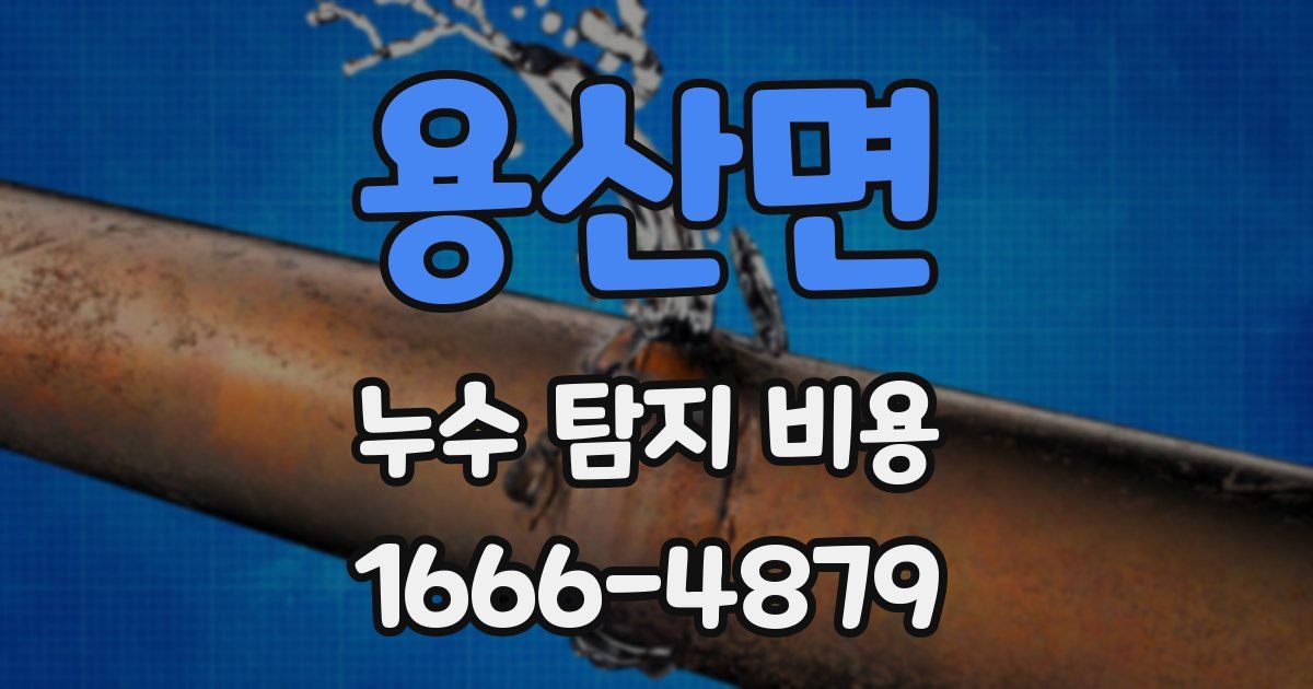 용산면 누수 탐지 비용