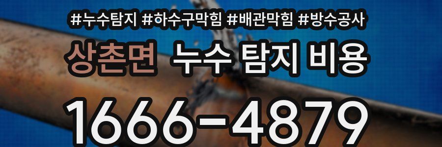 상촌면 누수 탐지 비용