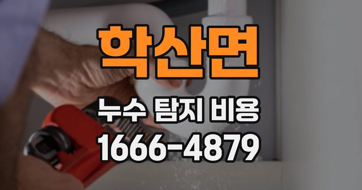 학산면 누수 탐지 비용