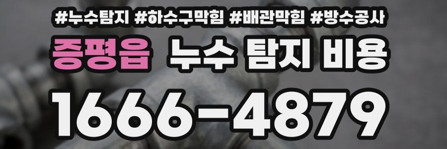 증평읍 누수 탐지 비용