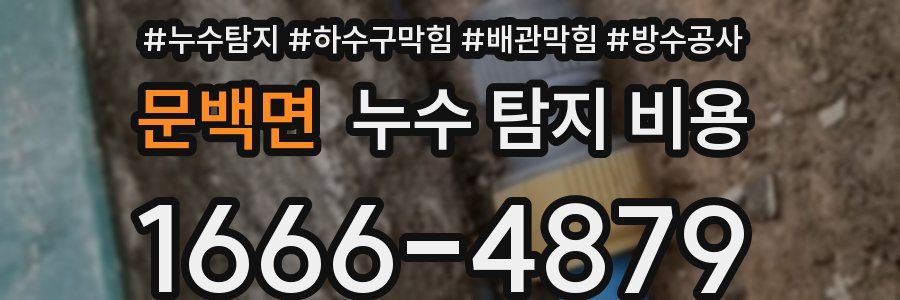 문백면 누수 탐지 비용