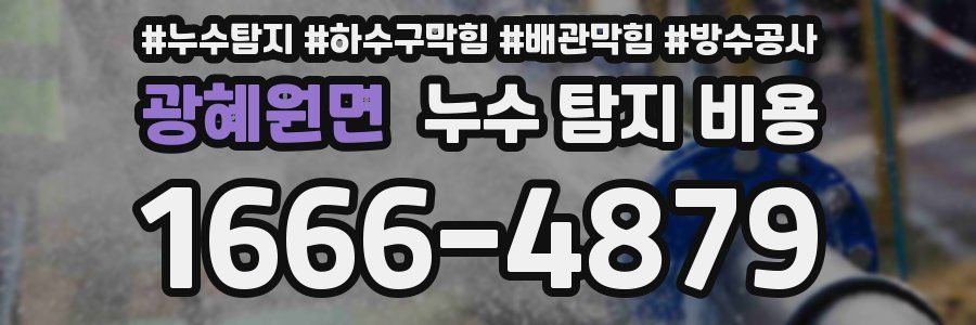 광혜원면 누수 탐지 비용