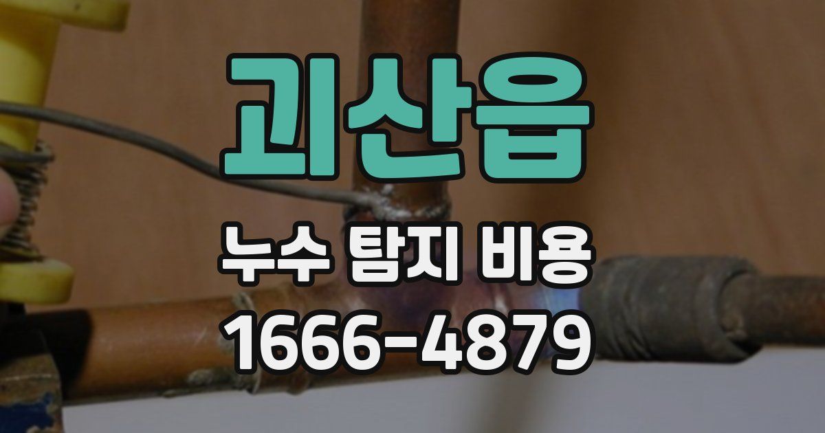 괴산읍 누수 탐지 비용