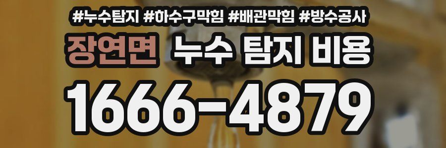 장연면 누수 탐지 비용