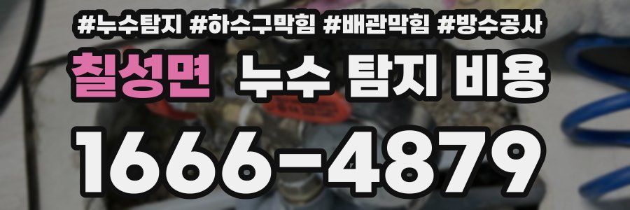 칠성면 누수 탐지 비용