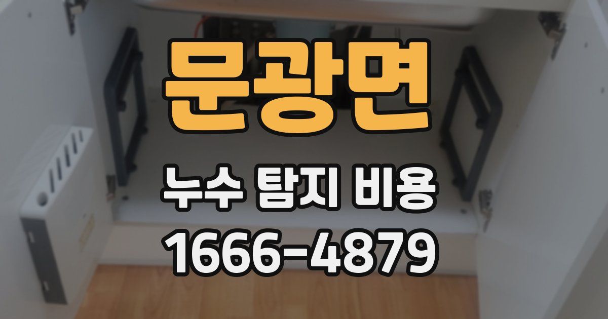 문광면 누수 탐지 비용