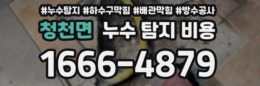 청천면 누수 탐지 비용