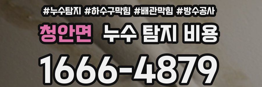 청안면 누수 탐지 비용