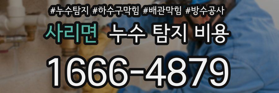 사리면 누수 탐지 비용