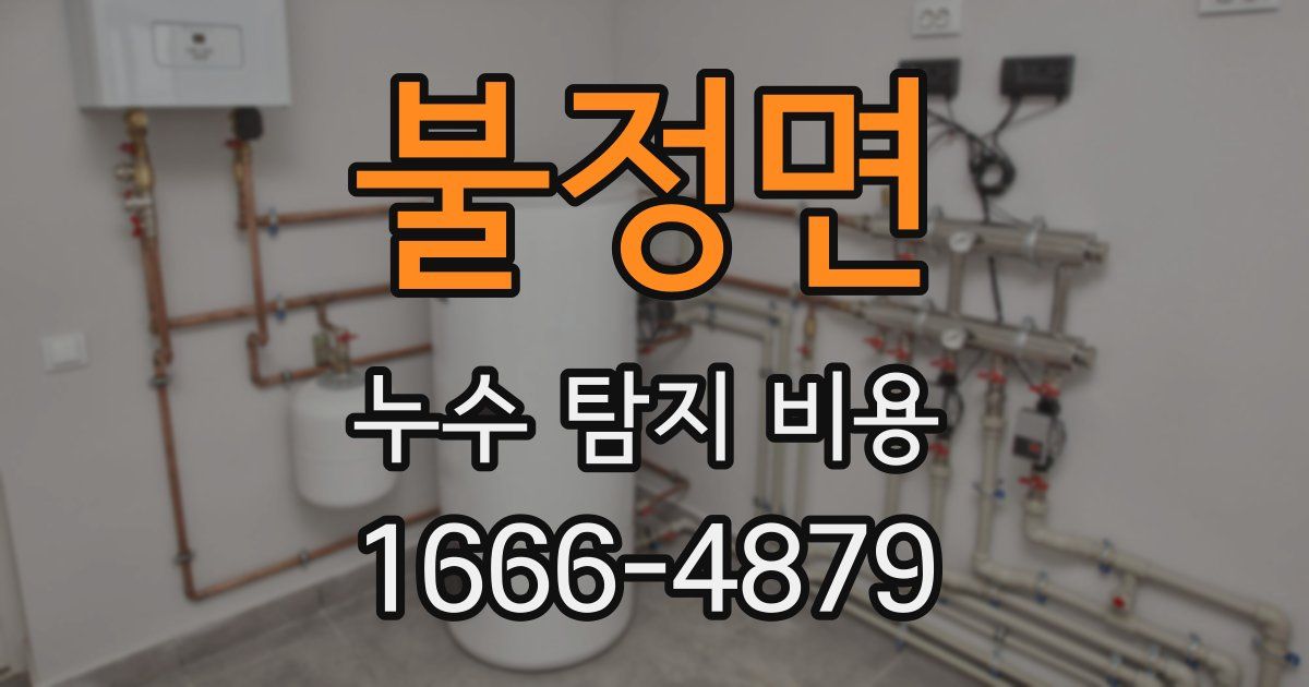 불정면 누수 탐지 비용