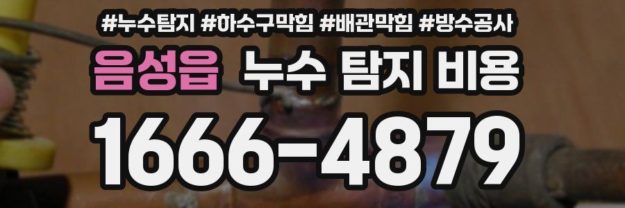 음성읍 누수 탐지 비용