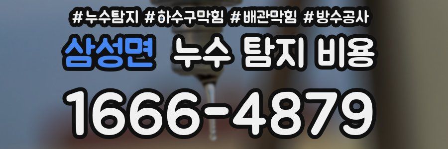 삼성면 누수 탐지 비용