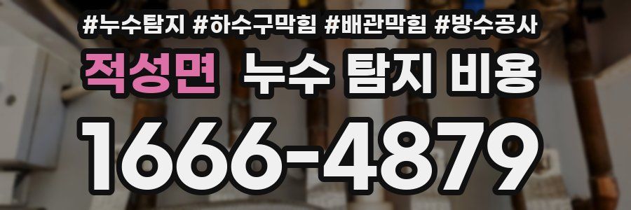 적성면 누수 탐지 비용