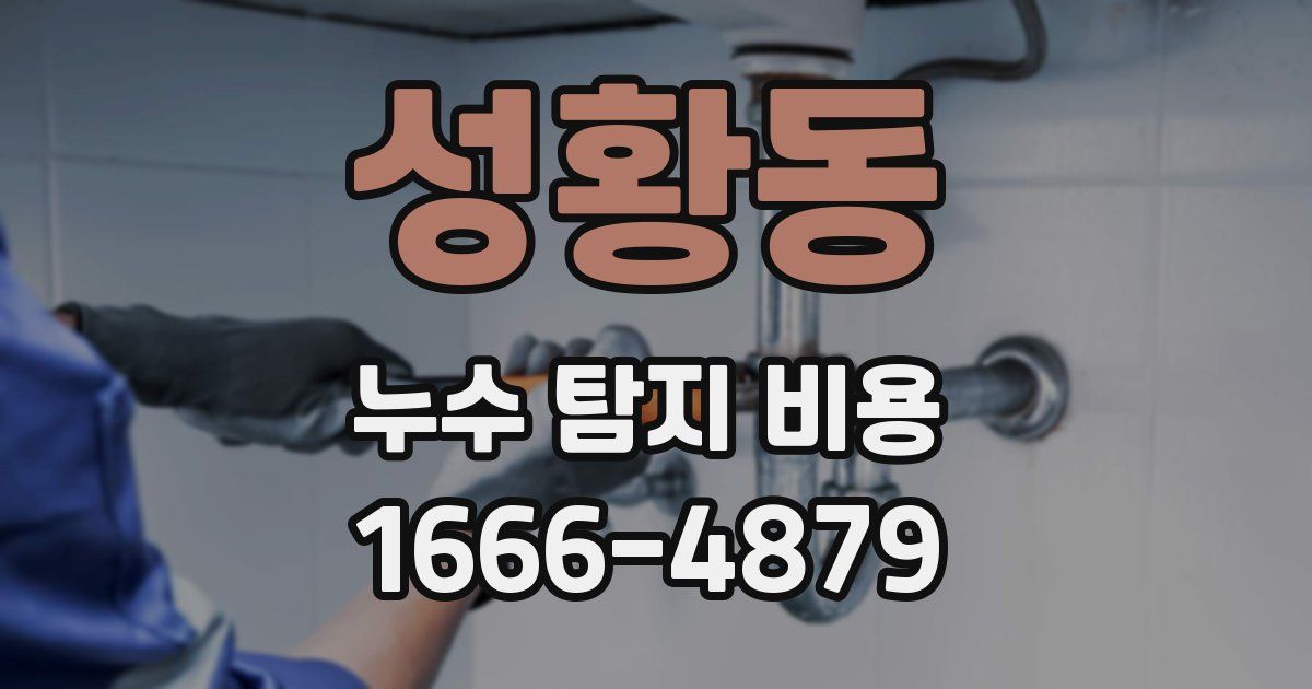 성황동 누수 탐지 비용