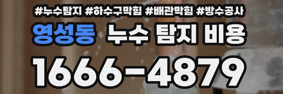 영성동 누수 탐지 비용
