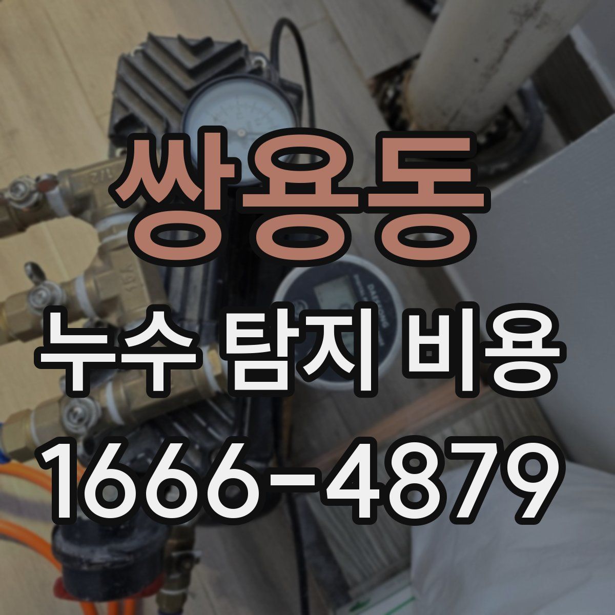 쌍용동 누수 탐지 비용
