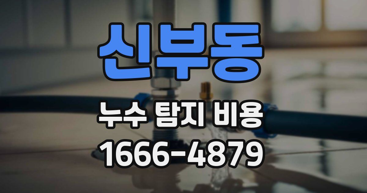 신부동 누수 탐지 비용