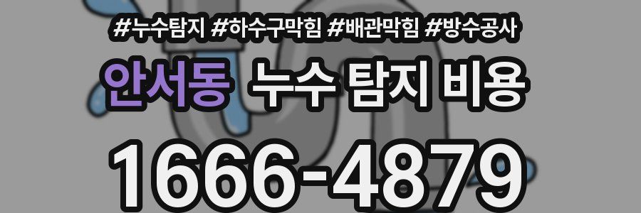 안서동 누수 탐지 비용
