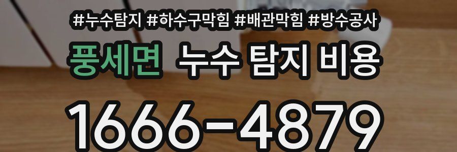 풍세면 누수 탐지 비용