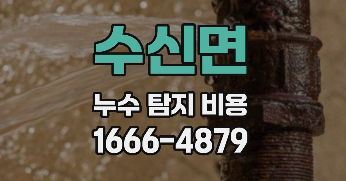 수신면 누수 탐지 비용