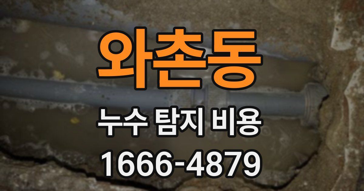 와촌동 누수 탐지 비용