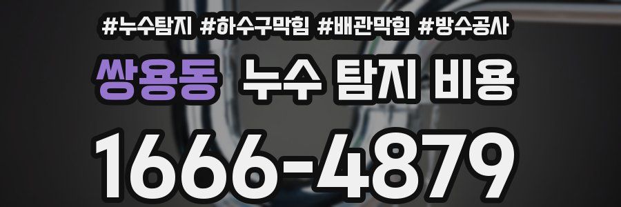 쌍용동 누수 탐지 비용