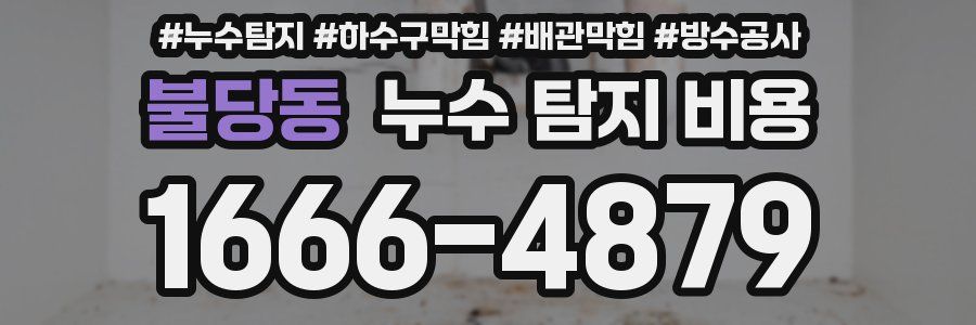 불당동 누수 탐지 비용