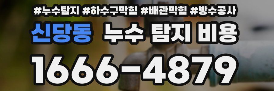 신당동 누수 탐지 비용
