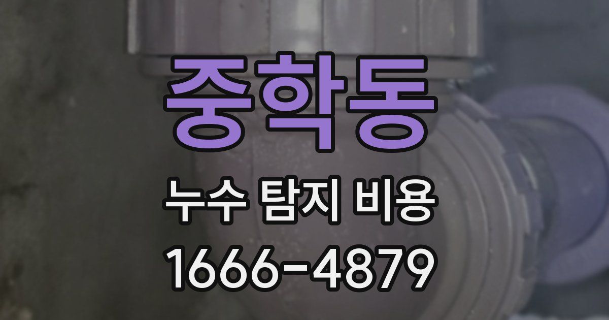 중학동 누수 탐지 비용