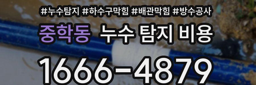 중학동 누수 탐지 비용