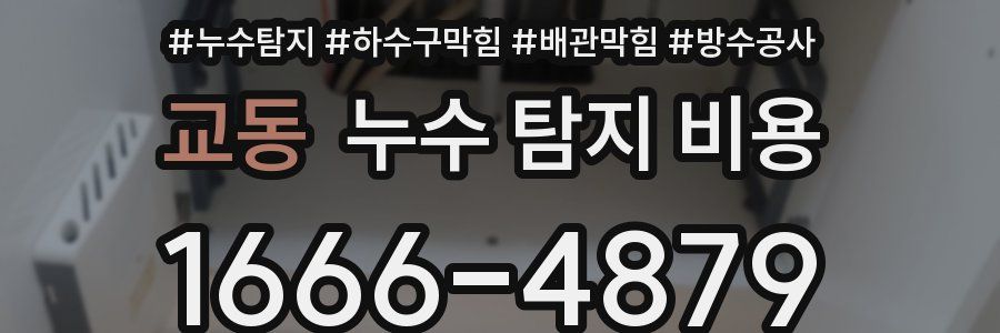 교동 누수 탐지 비용