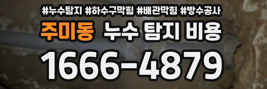 주미동 누수 탐지 비용