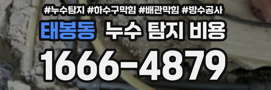 태봉동 누수 탐지 비용