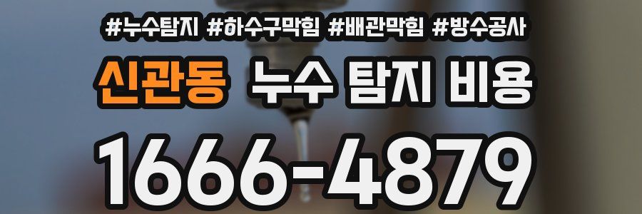 신관동 누수 탐지 비용