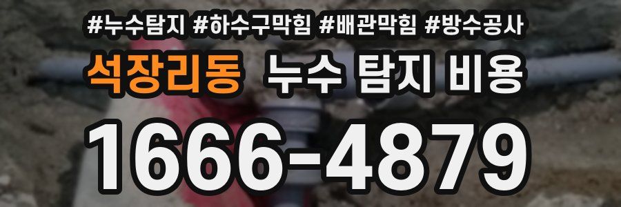 석장리동 누수 탐지 비용