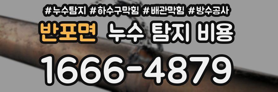 반포면 누수 탐지 비용