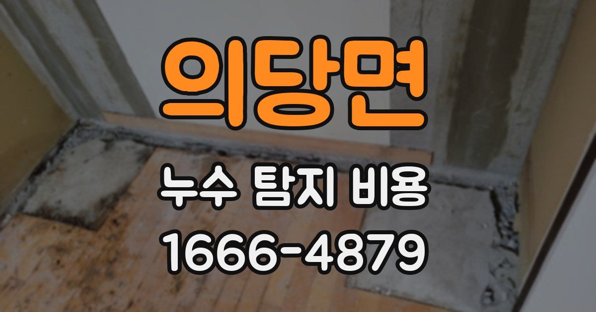 의당면 누수 탐지 비용