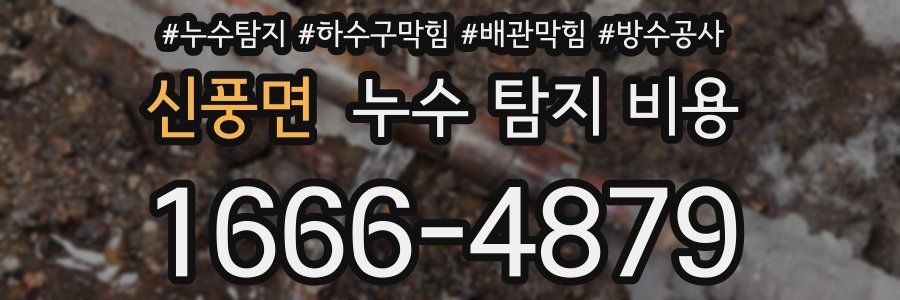 신풍면 누수 탐지 비용