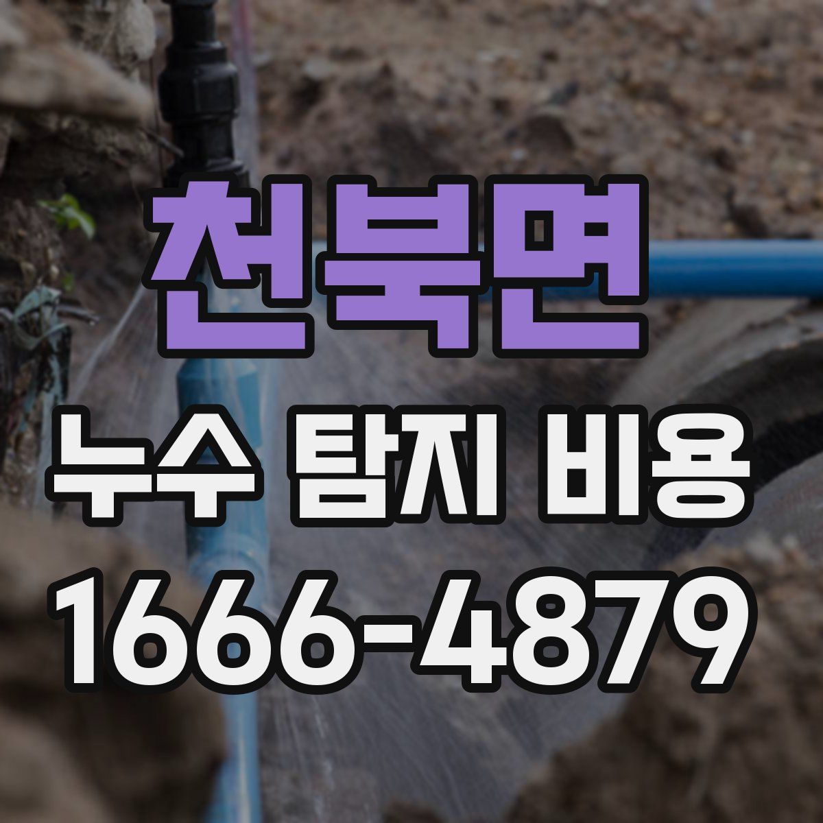 천북면 누수 탐지 비용