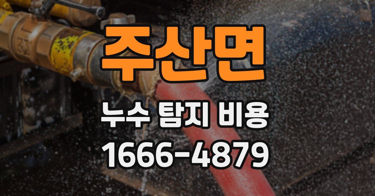 주산면 누수 탐지 비용