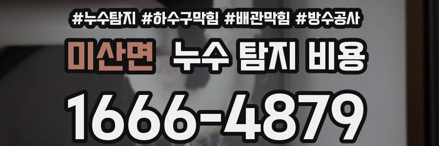 미산면 누수 탐지 비용