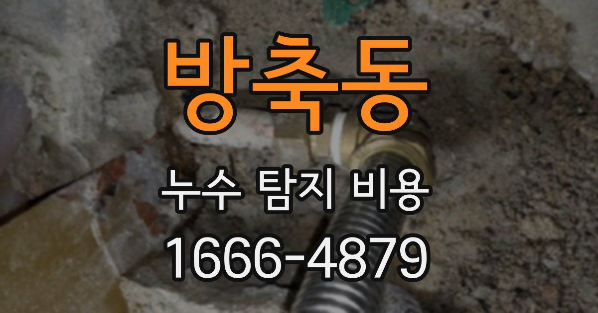 방축동 누수 탐지 비용