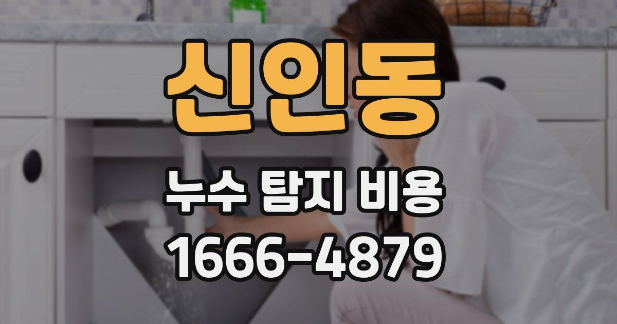 신인동 누수 탐지 비용