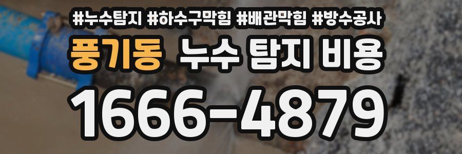 풍기동 누수 탐지 비용